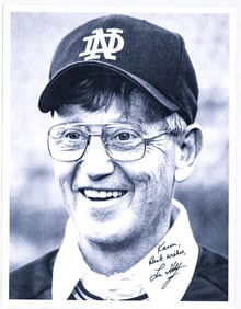 Lou Holtz 8x10 Photo SIGNED BAS COA