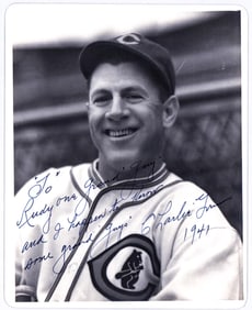 Charlie Grimm by George Burke Signed Photo BAS