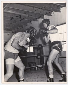 Rocky Graziano 8x10 Photo SIGNED BAS COA