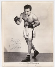 Jake La Motta (Boxing) 8x10 Photo SIGNED BAS COA