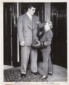 Primo Carnera / Tod Sloane 8x10 Wire Photo