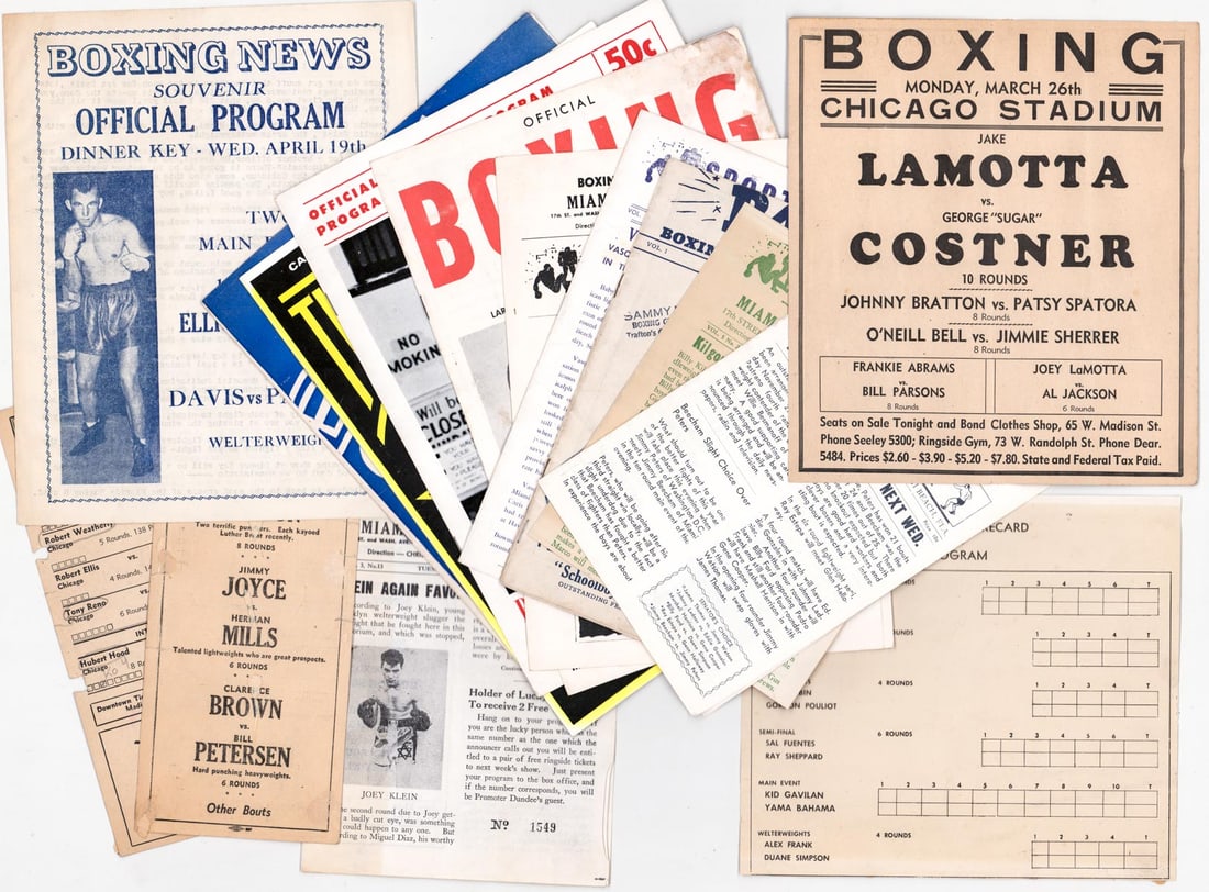 Vintage Boxing Programs & Scorecards (1 of 15)