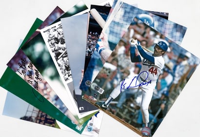 1981 LA Dodgers (9) Photos SIGNED COA