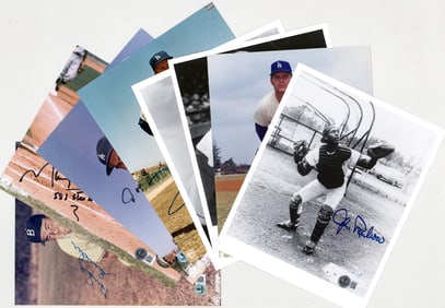 1959 LA Dodgers (8) Photos SIGNED COA