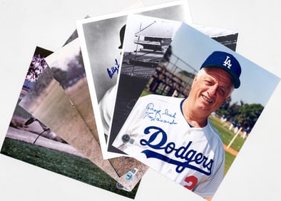 Dodgers MLB Greats (6) 8x10 Photos SIGNED COA