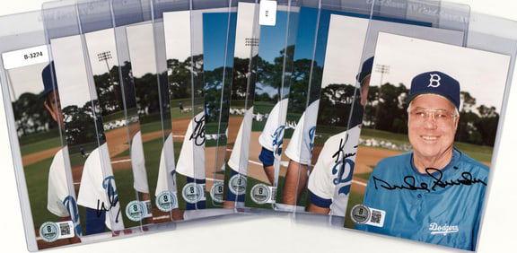 MLB Dodgers (11) SIGNED 4X6 Photos BAS COA