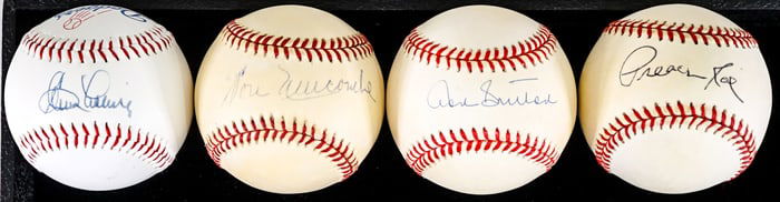 LA Dodgers Pitching Greats Single Signed BB COA