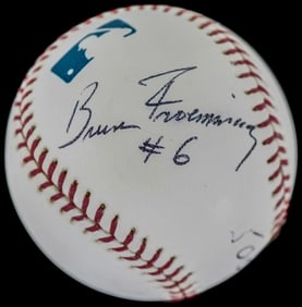 Bruce Froemming Single SIGNED Baseball BAS COA