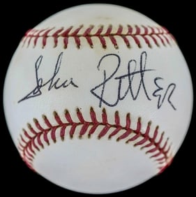 John Ritter (Actor) Single SIGNED Baseball BAS COA