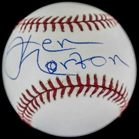 Ken Norton Single SIGNED Baseball BAS COA