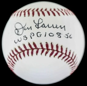Don Larsen Single SIGNED Baseball BAS COA