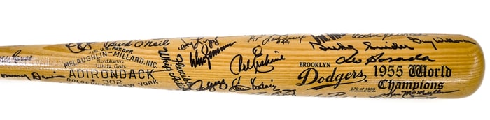 Dodgers Greats Signed Baseball Bat (47 Sigs)