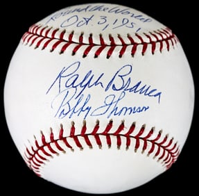 Bobby Thomson / Ralph Branca Signed BB COA