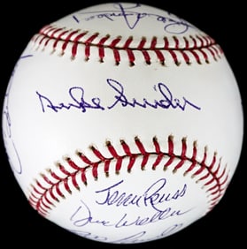 Dodgers (10) Greats Signed Baseball BAS LOA