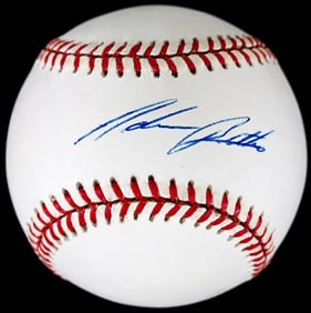 Adrian Beltre Single Signed Baseball BAS COA