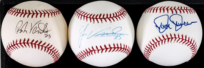 Chicago White Sox (3) Single Signed BB COA