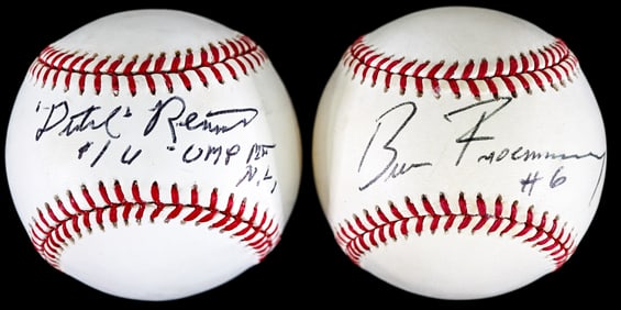 Umpires (2) Signed Baseballs COA