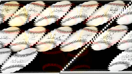 MLB LA Dodgers (12) Single Signed Baseballs COA: Twelve (12) LA Dodgers single signed baseballs. Beckett Authentication Services - Certificate of Authenticity. Includes: Greg Gagne BAS #BS35475; Jose Vizciano BAS #BS35433; Dave Roberts BAS #BS35431;