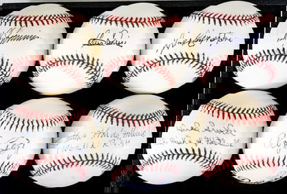 1959 Dodgers World Series Signed Baseballs COA