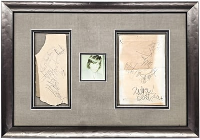 Rolling Stones Signed Cuts w/Original Photo