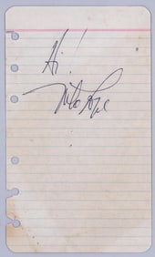 Mike Love 6x3.5 Cut SIGNED BAS COA