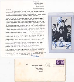 The Pete Best Four Letter and Photo [Stamped]