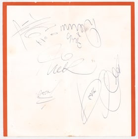 The Dave Clark Five 8.5 x 8.5 Sheet LOA 5 SIGNED