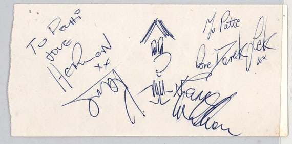Herman's Hermits 2.5 x 5.5 Cut LOA 4 SIGNED