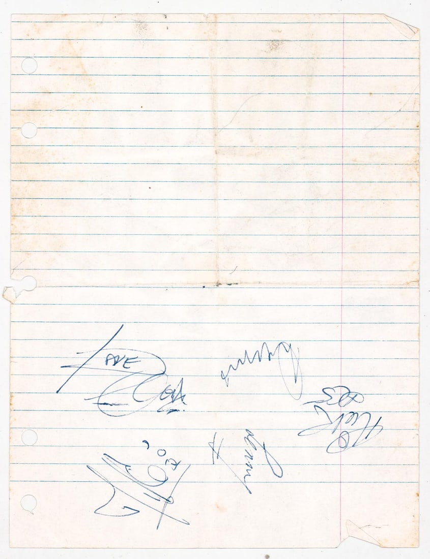 The Dave Clark Five 5x8 Cut LOA [5 SIGNED] (1 of 3)