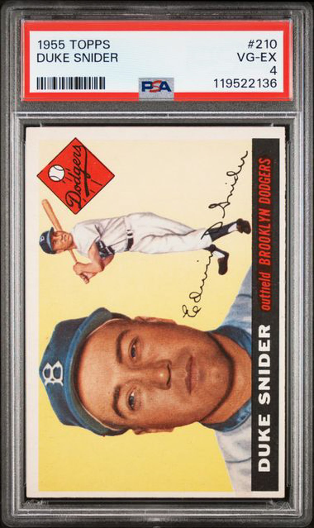 1955 Topps #210 Duke Snider PSA 4 (1 of 2)
