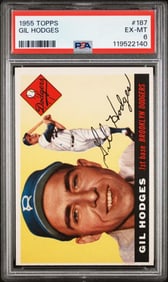 1955 Topps #187 Gil Hodges PSA 6