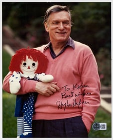 Hugh Hefner 8x10 Photo SIGNED BAS LOA
