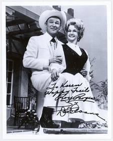 Roy Rogers / Dale Evans 8x10 Photo SIGNED BAS COA