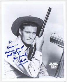 Chuck Connors 8x10 Photo SIGNED BAS COA