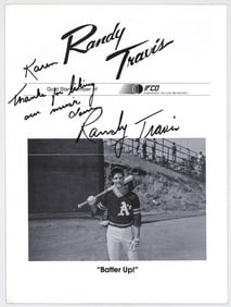 Randy Travis 11x8 Program SIGNED BAS COA