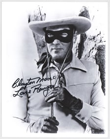 Clayton Moore SIGNED 8x10 Photo BAS COA