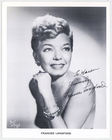 Frances Langford SIGNED 8x10 Photo BAS COA