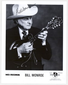 Bill Monroe SIGNED 8x10 Photo BAS COA