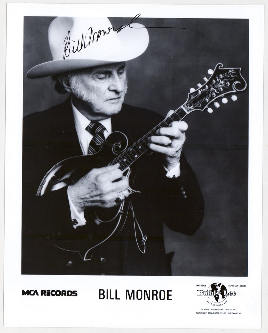 Bill Monroe SIGNED 8x10 Photo BAS COA (1 of 3)