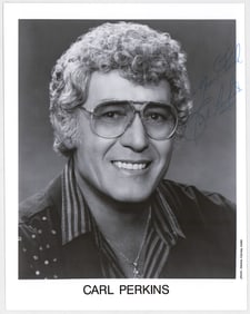 Carl Perkins SIGNED 8x10 Photo BAS COA