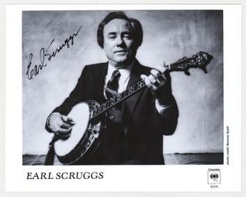 Earl Scruggs SIGNED 8x10 Photo BAS COA