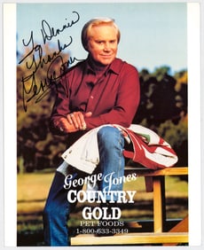 George Jones SIGNED 8x10 Color Photo BAS COA