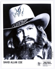 David Allen Coe 8x10 Photo SIGNED BAS COA