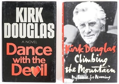 Kirk Douglas (2) Signed Books BAS COA