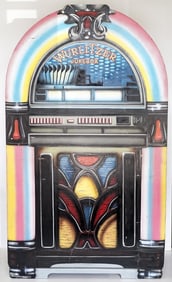 Wurlitzer Faux Jukebox Standup Hand Painted