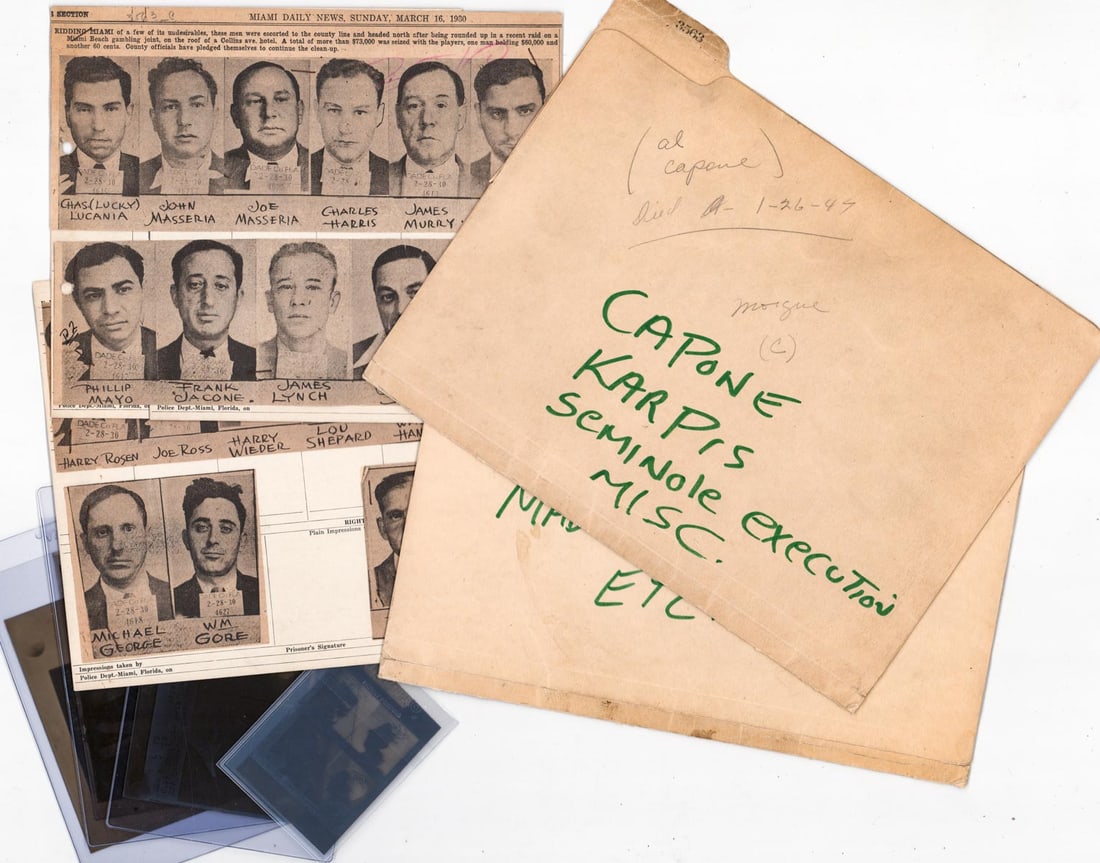 Mob & Mafia Archive w/Mug Shot Negatives & More (1 of 11)