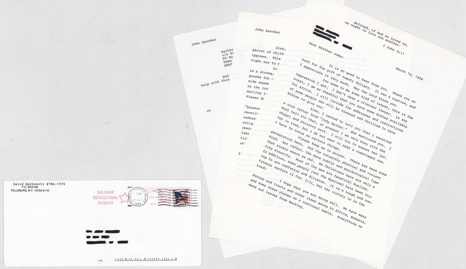 David Berkowitz (Son of Sam) TLS (1 of 6)