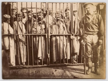 Photograph of Russian Prisoners on Transport Ship