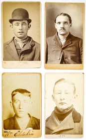 (4) 1892-1906 Mug Shot Arrest CDV's (New York)