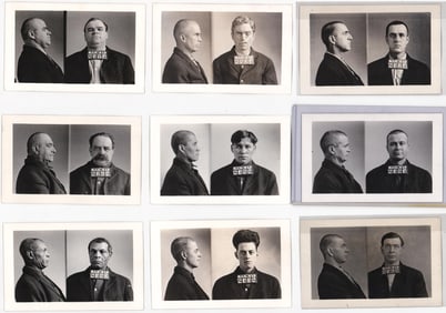Washington State (9) Antique Prison Mug Shots